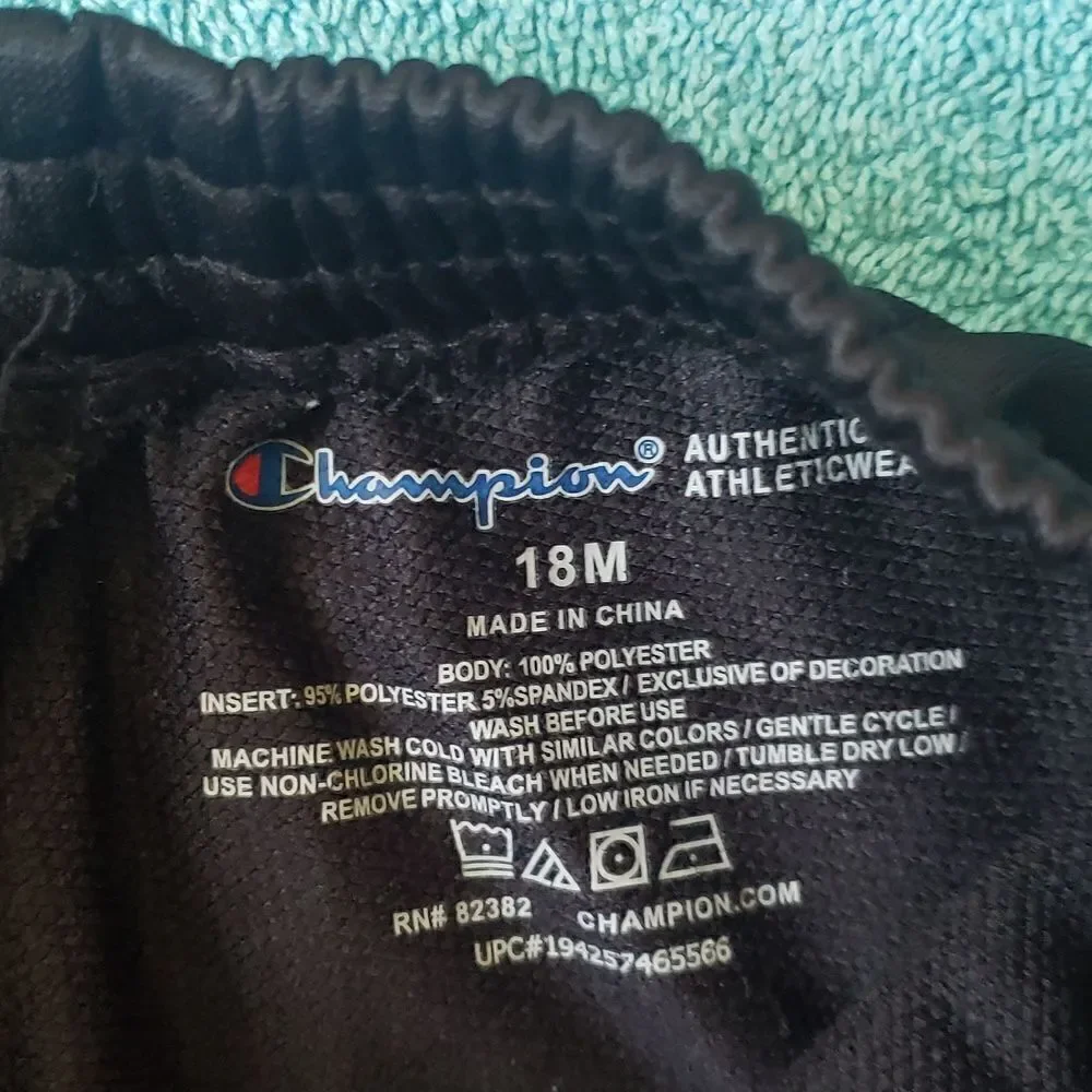 Very Gently Used Champion 3 Pc Set - T-Shirt Pants and Zip Up Hoodie - Sz 18M